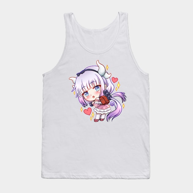 Chibi Electric Dragon Maid Tank Top by CristalZhaduir